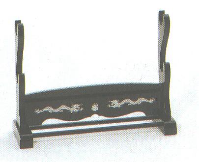 Dekorativer Tischständer für zwei Samuraischwerter<br>